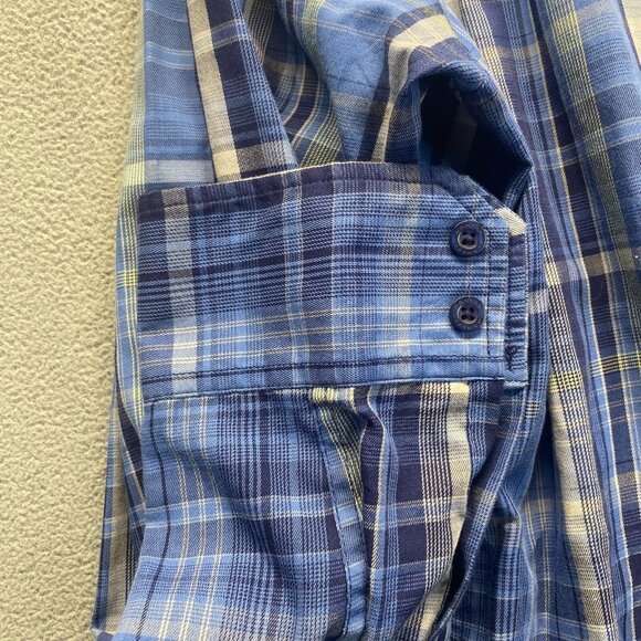 Oakley Dress Shirt‎ Mens Size XLarge Blue Striped Long Sleeve Pockets - Picture 6 of 13